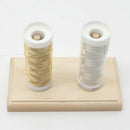 Wood Thread Stand Rack Organizer 2 Spool Cone Machine Sewing Storage Holder