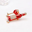 1X Brooch Wine Bottle Brooch Halloween Brooch Christmas Fashion Brooches PerU9S5