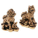Set Of 2Pcs Bronze Chi Lin/Qi Lin Wealth Prosperity