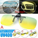 Polarized Clip On Driving Glasses Sunglasses Day Vision UV400 Lens Night Vision