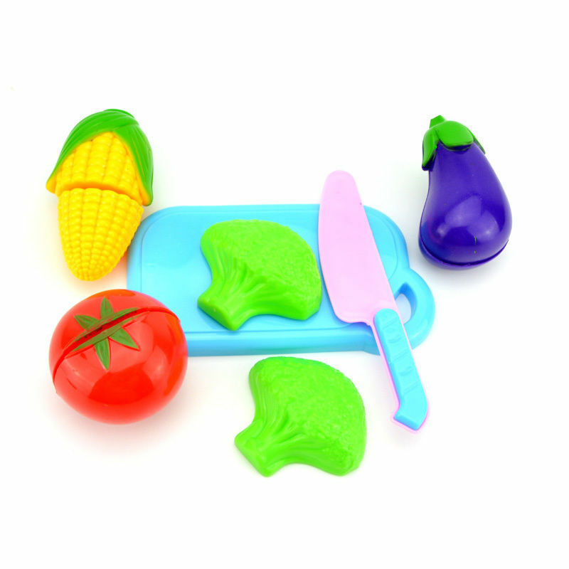 6pcs/set Kids Kitchen Fruit Vegetable Food Pretend Role Play Cutting Set Toys&