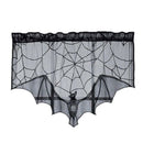 Halloween Decoration Lace Cobweb Bats Fireplace Valances Covers Black Spide