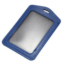 Office School Faux Leather Vertical Name Card ID Badge Holder Pouch 10 Pcs Z6N4