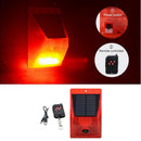 Solar Strobe Light & Motion Detector Alarm 129db Sound Security Light Outdoor