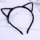 Women Girls Led Flashing Cute Pointed Cat Ears Hair Hoop Glowing String Lig E2Y4
