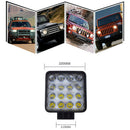48W Vehicel Headlights 16LEDs Cool White Light Bar 4inch Vehicle Work Light New