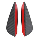 4Pcs Car Driving Air Drag/Pressure Reduce Abs Carbon Fiber Rear Bumper Fins Z1M2