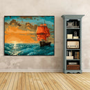 Painting By Numbers Kit DIY Sailing Boat Digital Canvas Wall Art Home Decor