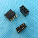 20PCS 2x4 Pin 8P 2.54mm Double Row EBmale Straight Header Pitch Socket G5