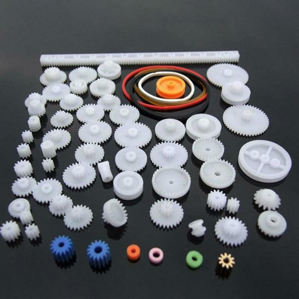 1 Set Type Plastic Shaft Single Double Reduction Crown Worm Gears_Robot