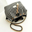 Women bag chains fashion bucket bag canvas patchwork women shoulder bag mes D2O9
