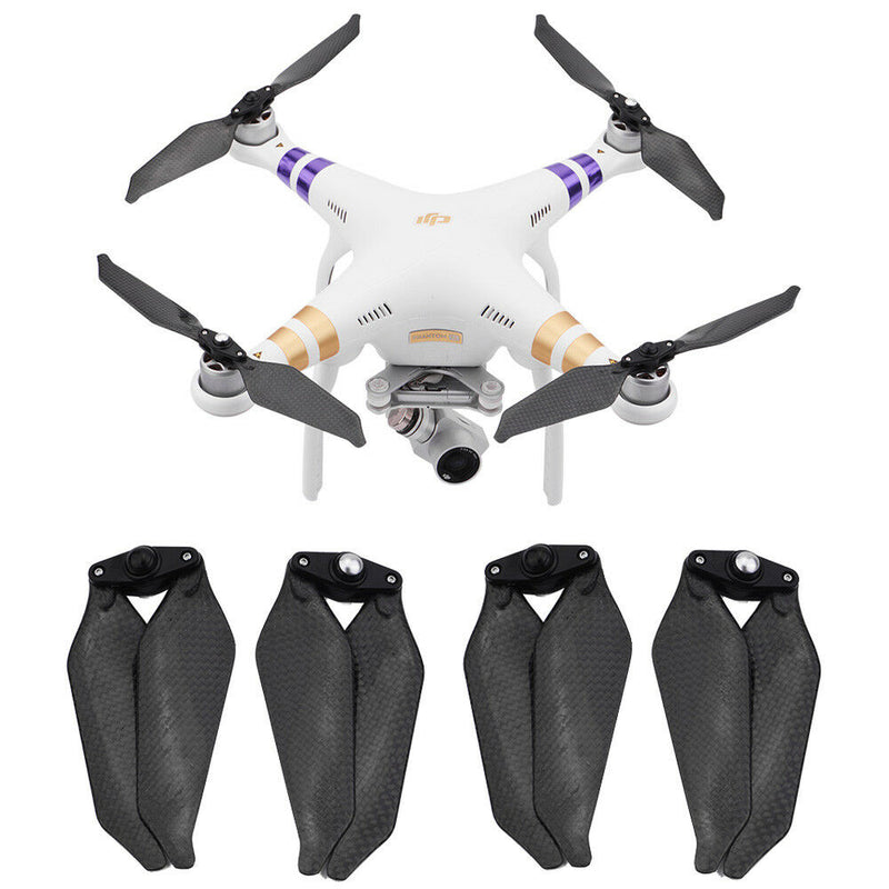 4x Carbon Fiber 9455 Foldable Low Noise Propellers For DJI Phantom 3 Pro/Adv/SE