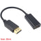 20cm 1080P Black Display Ports DP To HDMI Adapter Converter PC Computer New