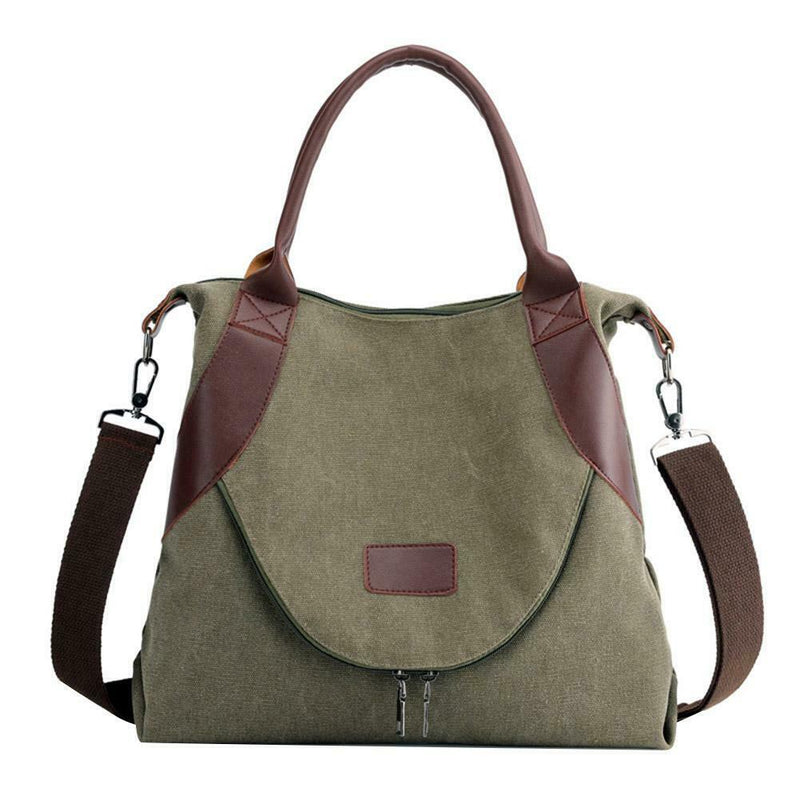 Women Large Totes Shopping Bag Handbag Shoulder Messenger Bags (Army Green)