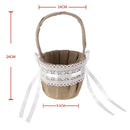 Handheld Girls Bride Flower Basket Wedding Ceremony Party Home Decor