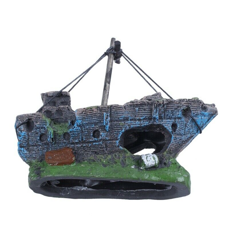 Fishing Boat Fish Tank Ornament Decoration for aquarium, aquarium decoratio