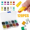 120pcs Mini Blade Fuse Assortment Set Auto Car Fuses Assorted Kit 2-35A + Puller