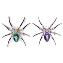 2pcs Widow Spider Brooh Animal Insect Bug Clip Crystal Rhinestone Pin Brooch