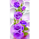 Purple Rose Flower 5D Diamond DIY Painting Home Decor Craft