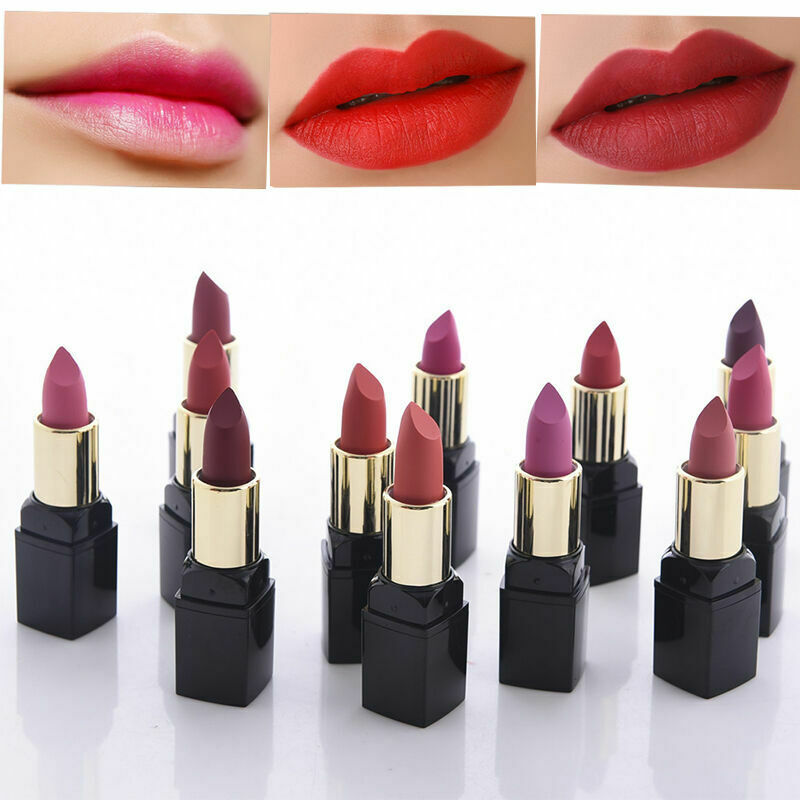 12 Colors Makeup Matte Velvet Liquid Lipstick Long Lasting Lip Gloss Make u V9T5
