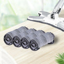 1 Set 2 Pcs Fiber Flat Mop Head Floor Cleaning Cloth X Type Replace Cloth M