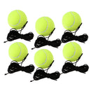 Set of 6 Rubber Tennis Training Balls on A Rope
