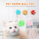 Cat Crinkle Paper Ball Rustle Sound Cat Scratching Interactive Toys Random