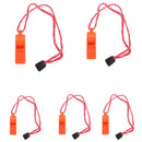 5PCS Safety Whistles with Lanyard Boating Camping Hiking Hunting Emergency