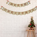 Merry Christmas Letters Banners Linen Hanging Flags Xmas Bunting Garland