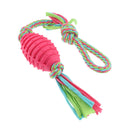 Pet Dog Puppy Chew Cotton Rope Rubber Ball Braided Knot Toys Products,47 cm