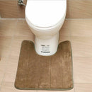 U-shaped Cotton Toilet Bathroom Carpet Mat, 40 x 60cm Toilet Rug, Floor Car
