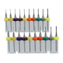 20pcs Steel PCB Carbide Micro Drill Bits For SMT CNC, 0.15-1.05mm&0.1-1.0mm