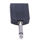 Black 6.35 1/4" Male to Dual Female Mono Y Cord PA Audio Cable Adapter B5N5