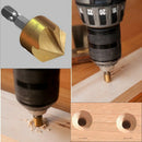 Woodworking Drilling Or Chamfer Tool,8Pc wood Plug Cutter,6Pcs 1/4 Inch Hex