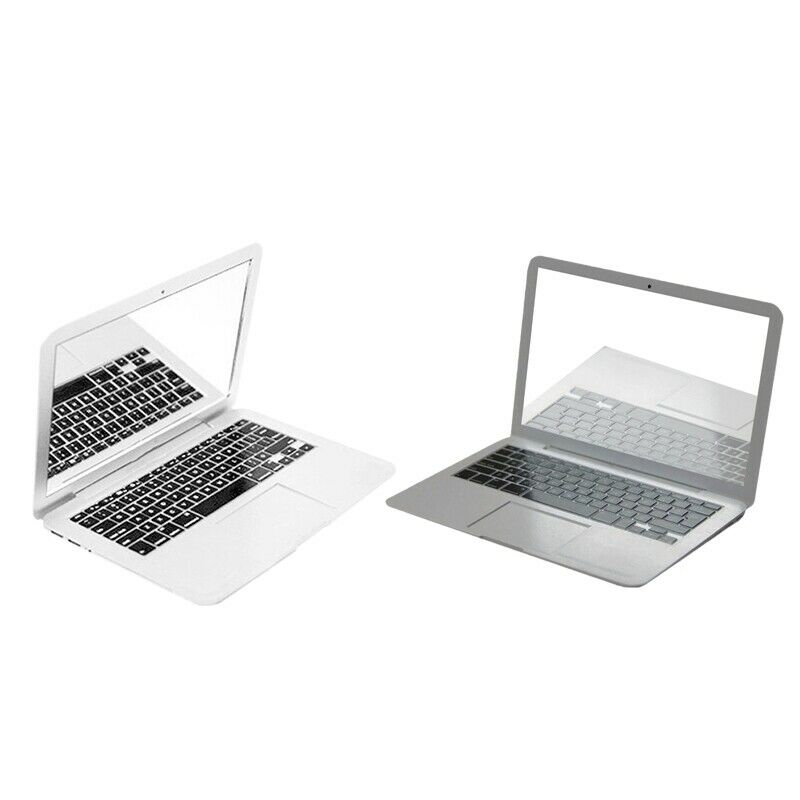 Cute Makeup Mini Pocket Laptop Style Clear Glass Women Cosmetic Beauty Mirr D2X4