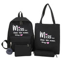 4Pcs/Set Women School Backpacks Schoolbag for Teenagers Girls Student Book  V7F5
