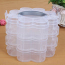 3-Tier Clear Plastic Stackable Organiser Storage Hobby Craft Box Container