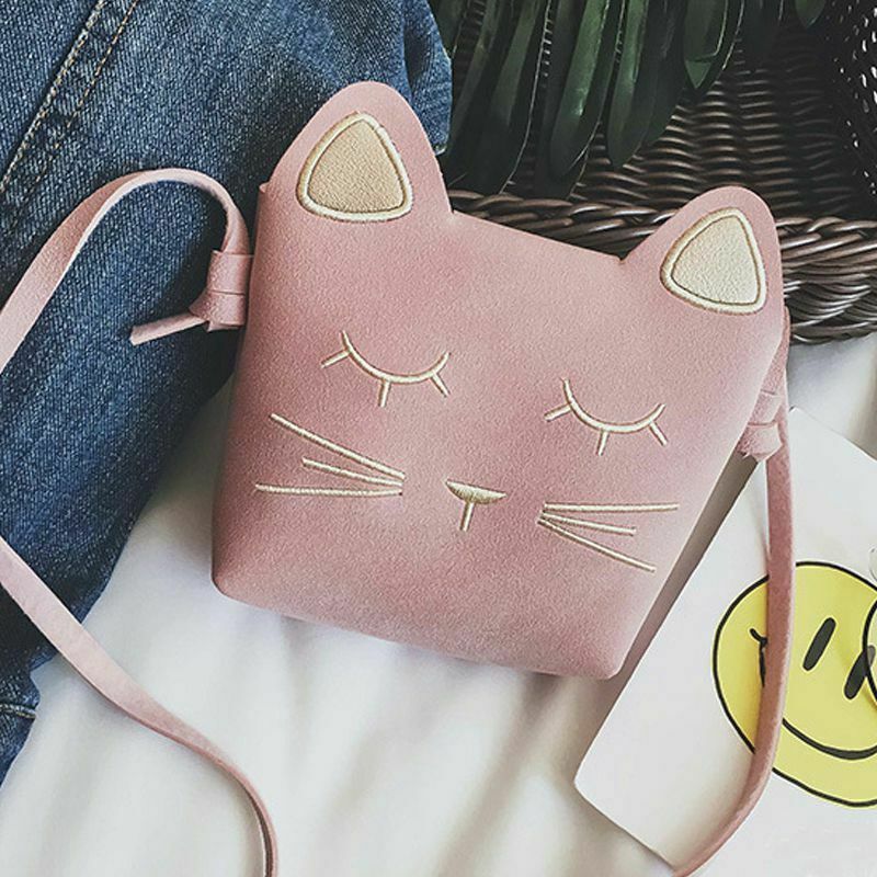 Cute Cat Girls Purse handbag Children Kid Cross-body shoulder bag Christmas L3J9