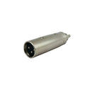 3 Pin XLR Male Socket to Male RCA Phono Socket Mic Mixer Audio Adapter