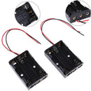 2 Pcs black plastic battery holder case wired for 3 x AAA 4.5v with lead wire ES