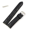 20mm High Quality Soft Sweatband Leather Strap Steel Buckle Watch Band Black Hot