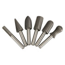 6pcs Set Rotary Burrs Steel Tungsten Shank 6mm Rotary Milling Cutter