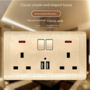 1X(Uk Standard Switched Socket 146 Type 13A With Dual Usb Wall Power Outlet