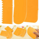 3x Plastic Dough Icing Fondant Scraper Plain Smooth Jagged Edge Cake DecoratinOZ