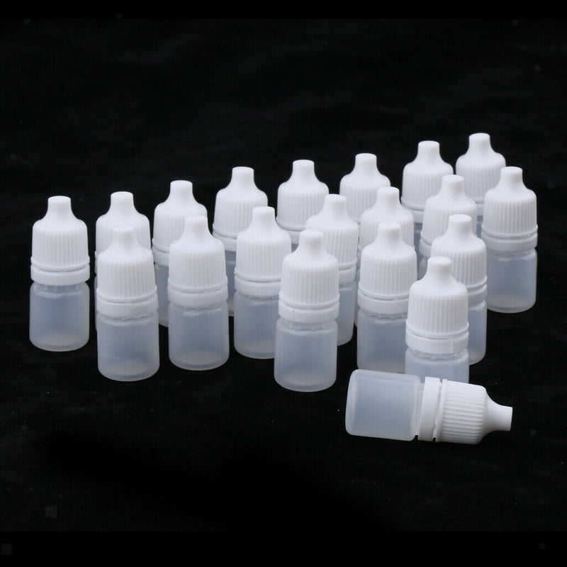Bulk Lot 20pcs Mini Refillable Empty Eye Drops Makeup Travel Bottles Blue