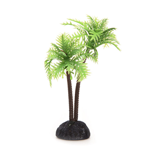 Plastic Aquarium Coconut Tree Fish Tank Plants Ornament Decoration Fresh New ME