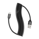 Micro Fast Car 3A USB Charger Adapter With 1.8M Spring Cable For Micro USB Phone