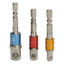 3Pcs Socket Bit Adapter Hex Shank Drill Nut Driver Power Bar set Newest Useful