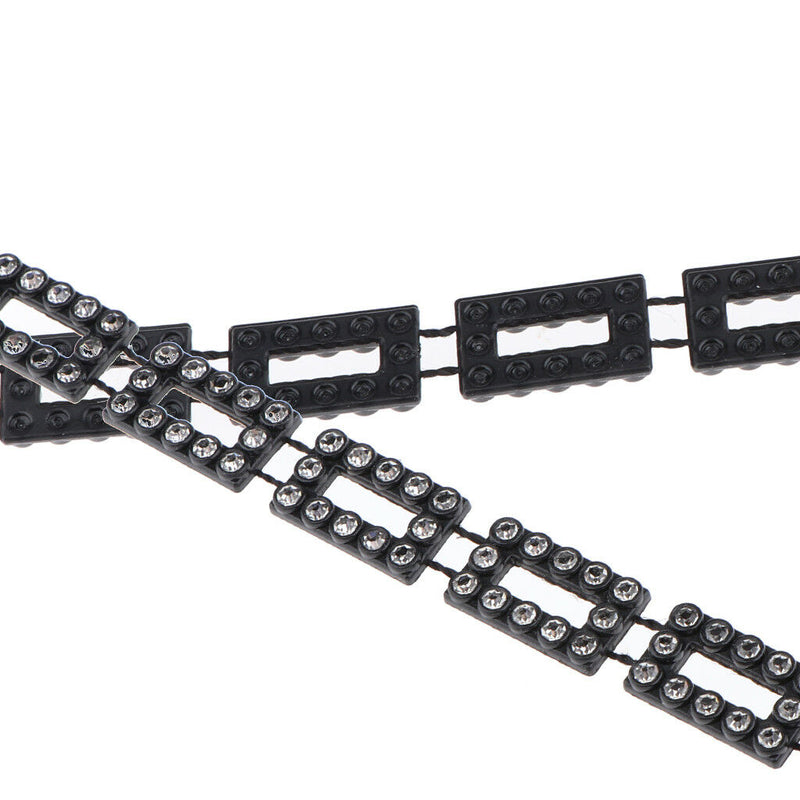 1 Yard 8mm Rectangle Rhinestone Chain Trim Applique DIY Crafts Accessories