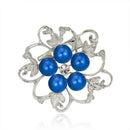 1X Fashion Personality Rhinestone Flowers Women's Brooch Pin Rhinestone Cov X6I7